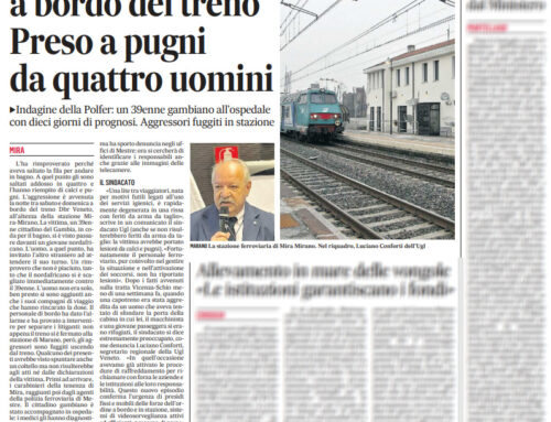 Aggressione sui treni. UGL veneto chiede presidi fissi